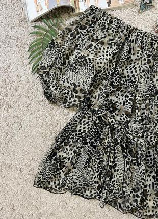 Невероятная легкая леопардовая блуза No1083 фото