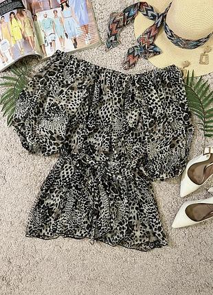 Неймовірна легка леопардова блуза №108/24
