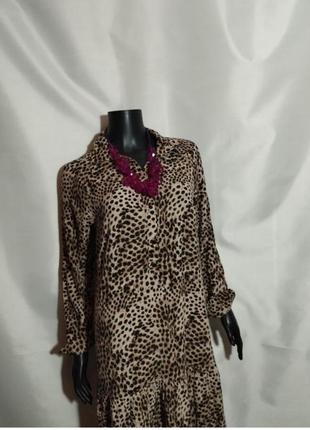 Платье леопардовый принт #1056 фото
