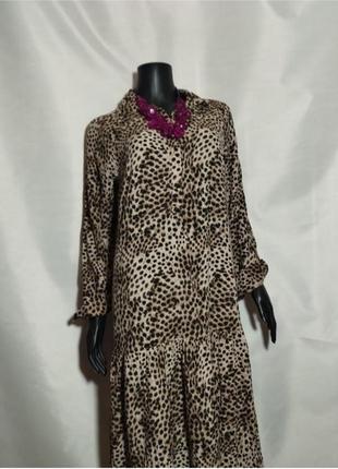 Платье леопардовый принт #1055 фото