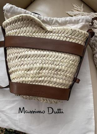 Плетена сумка massimo dutti