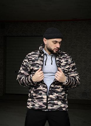 Куртка демисезонная мужская камуфляжно-зеленая