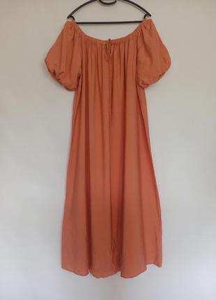 Креповое персиковое платье от h&amp;m7 фото