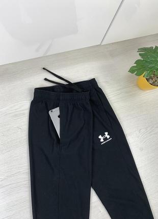 Оригинальные зауженные спортивные штаны under armour черный цвет4 фото