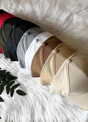 Базовая котоновая кепка, мужская бейсболка без декора