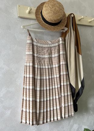 Плисерированная шерстяная юбка миди винтаж1 фото