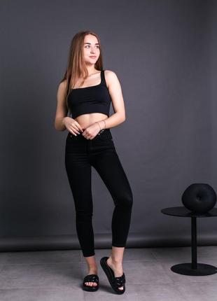 Шлепанцы женские fashion duke 3675 39 размер 25 см черный9 фото
