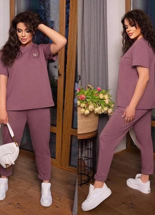 Базовий жіночий трикотажний костюм батал