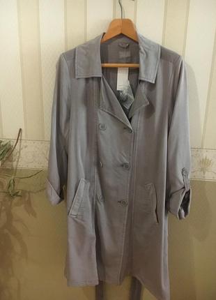 Плащ сірий cream 3