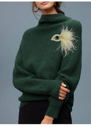 Брошь глаз цвета айвори