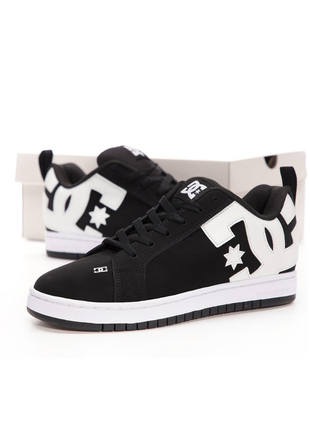 Мужские кожаные кроссовки dc shoes court graffik black