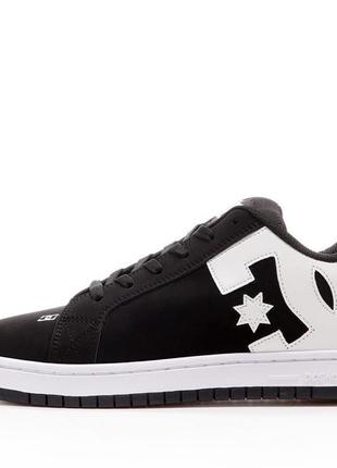 Мужские кожаные кроссовки dc shoes court graffik black4 фото