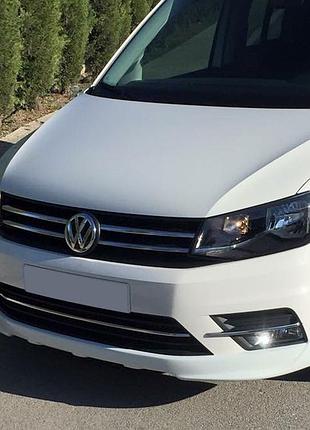 Накладка на передний бампер (под покраску) для volkswagen caddy 2015-2020 гг