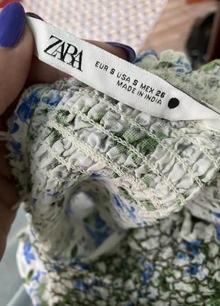 Платье льняное zara, длинное с оборкой8 фото