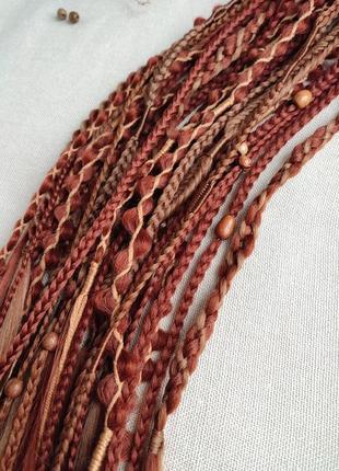 Афрорезинки косички на резинке афро хвост канекалон афрокосы рижые волосы