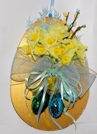 Великодній декор у формі пасхального яйця. підвіска декоративна.1 фото