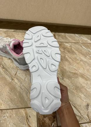 Sale💙 кросівки білі з рожевими елементами в сіточку нові3 фото