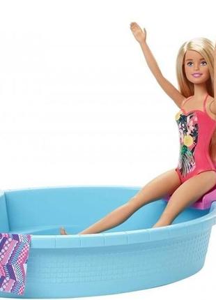 Лялька барбі з басейном barbie doll and pool playset. оригінал mattel