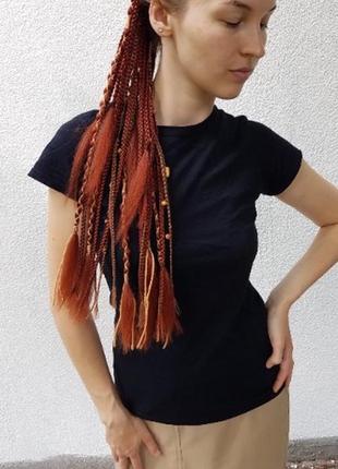 Афрорезинки косички на резинке афро хвост канекалон афрокосы рижые волосы