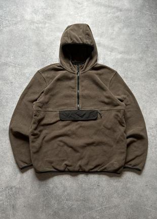 Fleece anorak 1/4 zip fleece hoodies mens2 фото