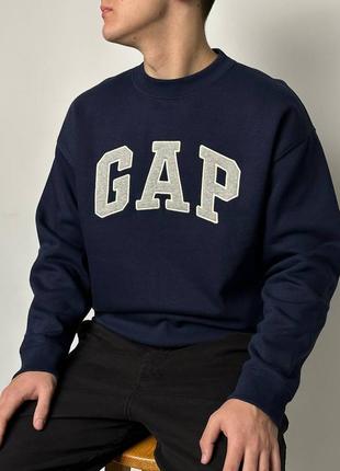 Оригінал худі gap logo sweatshirt «tapestry navy»