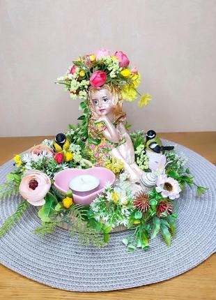 Весняна великодня композиція великодній підсвічник композиция на стол подсвечник купить