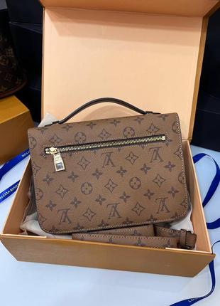 Сумка lv louis vuitton metis канва/кожа в полном комплекте - коробка, пыльник, карты.4 фото