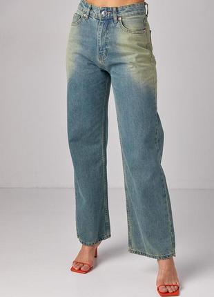 Джинсы женские с эффектом two-tone coloring мод 91118