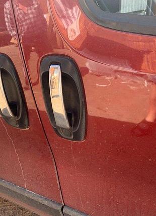 Хром на ручки (4 накладки, нерж.) carmos - турецкая сталь для fiat fiorino/qubo 2008-2024 гг