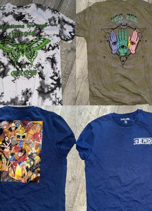 Розпродаж унісекс футболок футболки з принтами кольорові аніме мотив тай дай астрологія1 фото