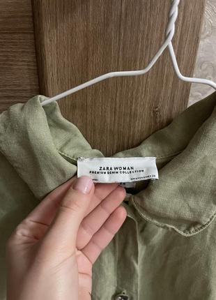 Льняное платье zara 100% linen2 фото