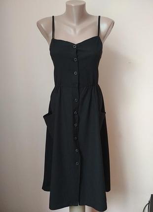 Льняной сарафан 42/44 размер.