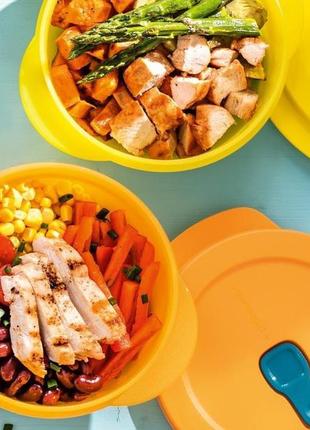 Ємність нова хвиля 1 л тапервер tupperware жовтогаряча без роздільника2 фото