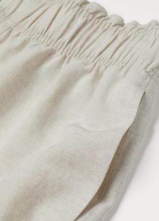 Лляні шорти h&amp;m linen-blend pull-on shorts3 фото