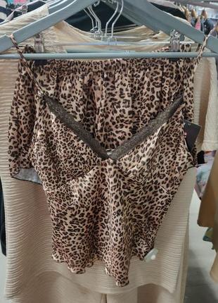 Пижама женская стильная тренд леопардовый принт1 фото