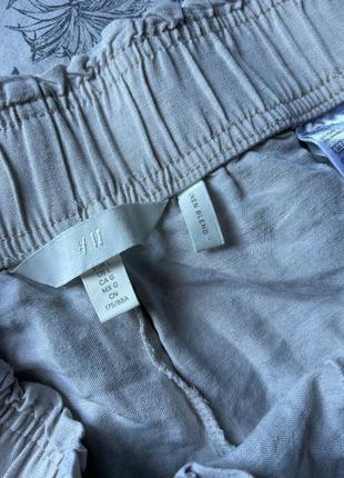 Лляні шорти h&amp;m linen-blend pull-on shorts6 фото