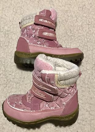 Сапоги дутики термосапоги зимові нам меху с липучками next (англия)
