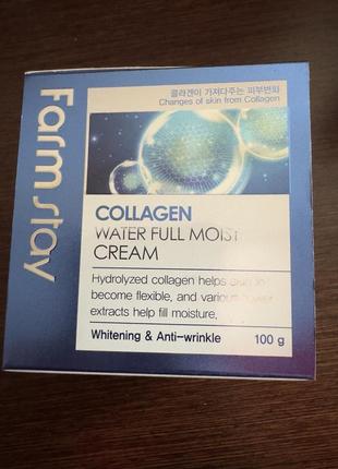 Увлажняющий крем для лица farmstay collagen water full moist cream с гидролизованным коллагеном, 100 г5 фото