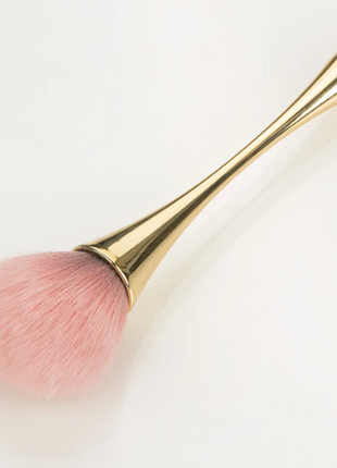 Кисточка для пудры и румян в золотом цвете