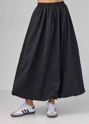 Длинная юбка а-силуэта с резинкой на талии9 фото