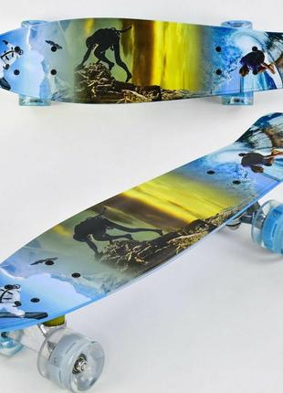 Скейт дитячий penny board f 3270 пенні борд з світяться колеса