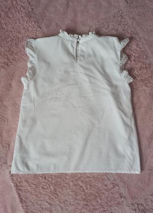 Хлопковая блуза в винтажном стиле, белая хлопковая блуза2 фото