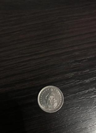Редкая монета 1/2 франка1 фото