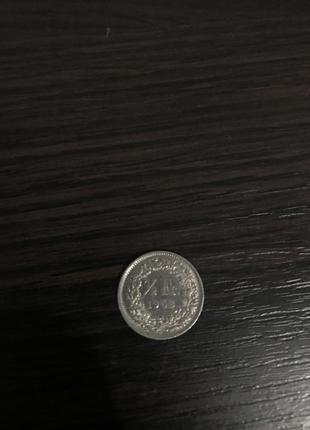 Редкая монета 1/2 франка2 фото