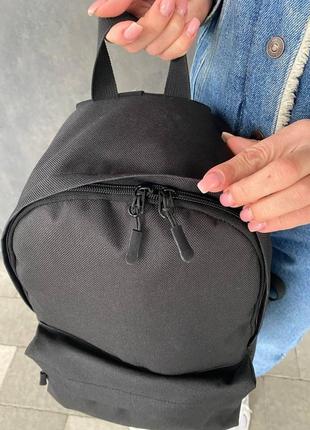 Жіночий, дитячий рюкзак чорний з тканини3 фото