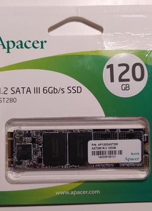 Новий ssd m. 2 120gb apacer1 фото