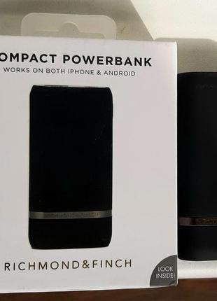 Компактный внешний аккумулятор емкостью 5200 мач, черный