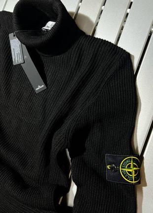 Вʼязаний гольф з воротом від stone island4 фото