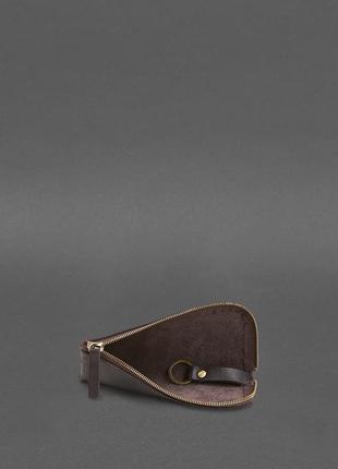 Кожаная карманная ключница 5.0 темно-коричневая7 фото