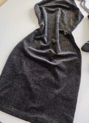 Черное бархатное платье с блестками ✨ черное платье с блестками черное платье бархатное4 фото